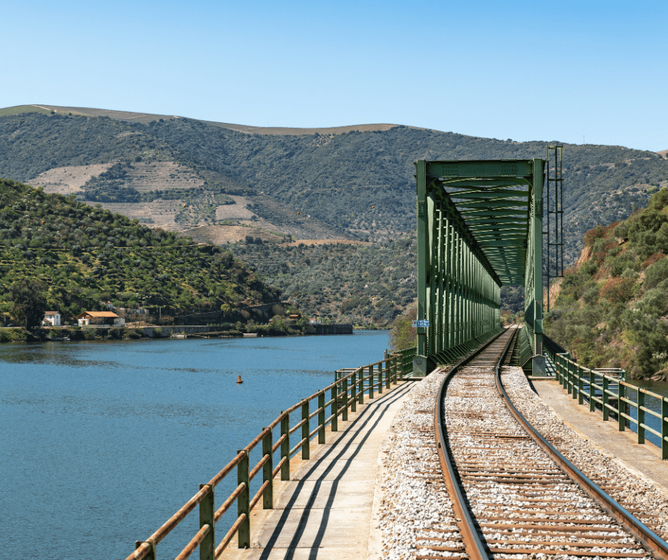 Douro Valley view near the Ferradosa bridge at Sao Xisto located in Vale de Figueira
