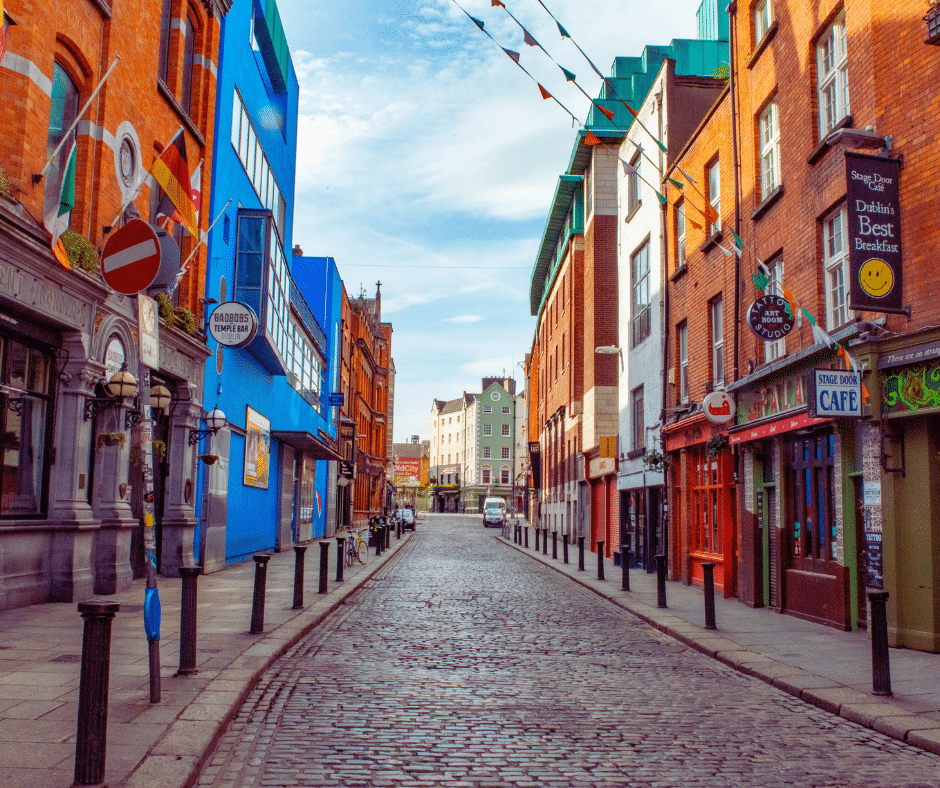 empty street in Dublin city center-top things to do in dublin