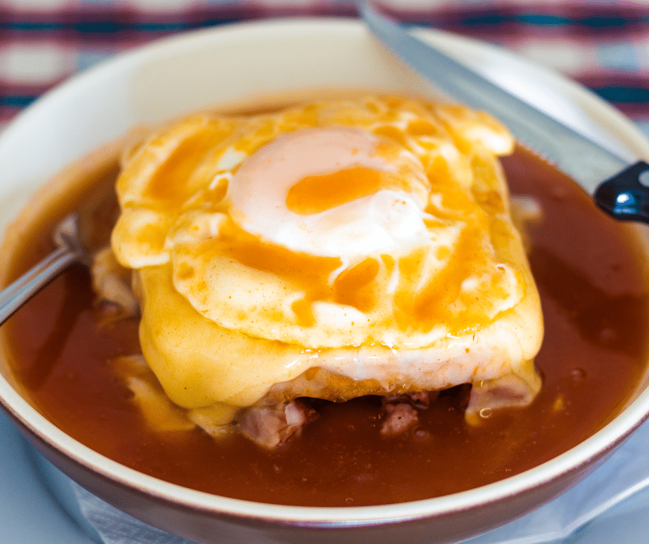 Francesinha traditional portuguese food