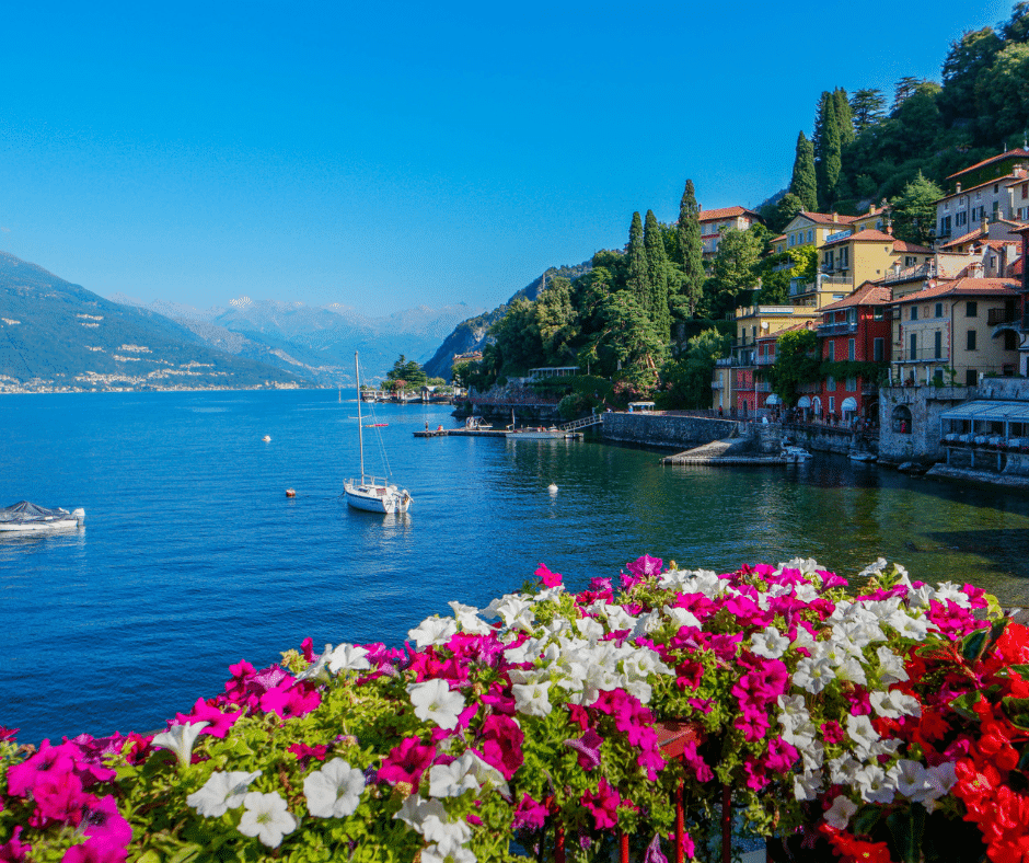 view of positano lake como summer