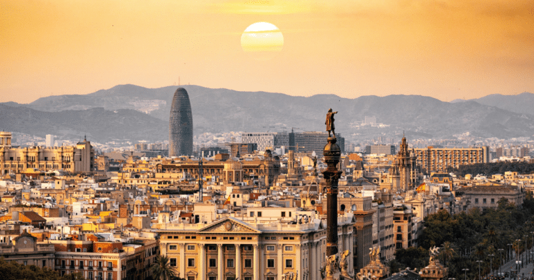 barcelona spain in golden hour sunset best time to visit spain