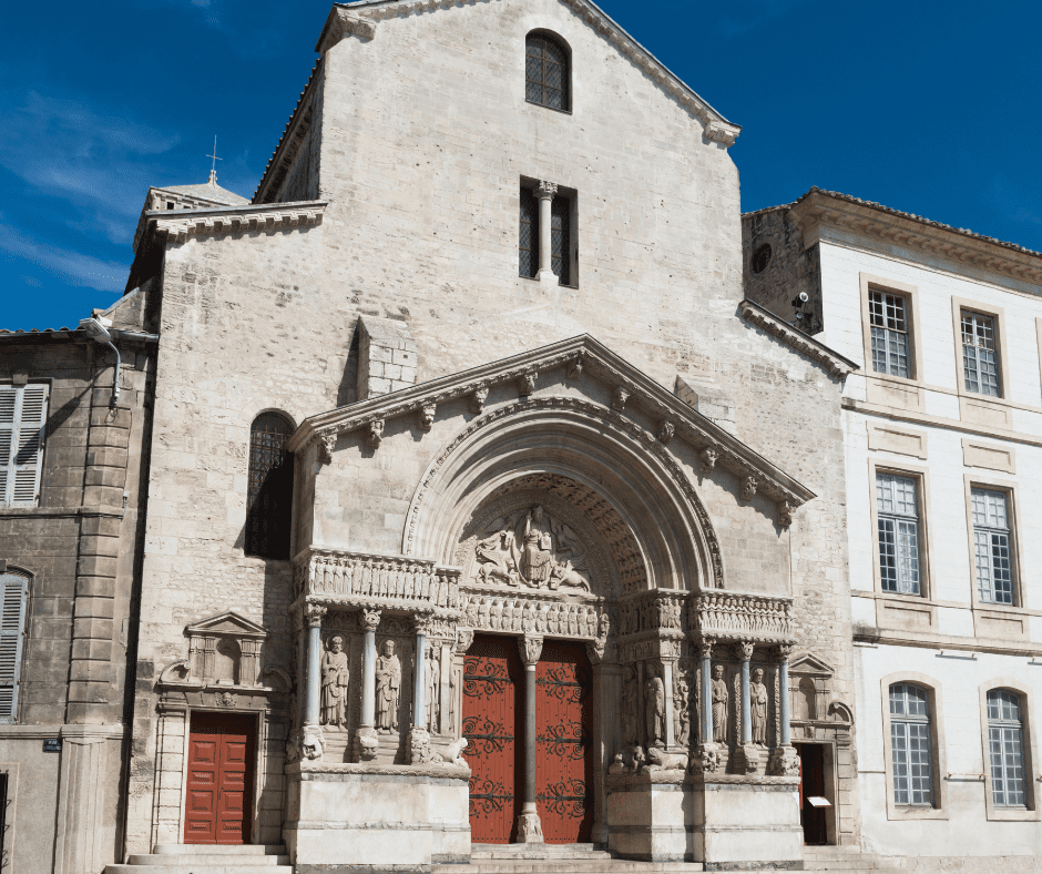saint trophime, built in 12th century, in arles france