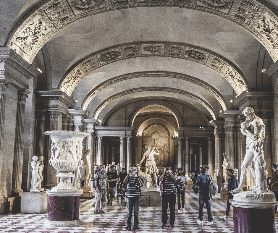 the louvre museum, the world's largest art museum and a historical monument in paris