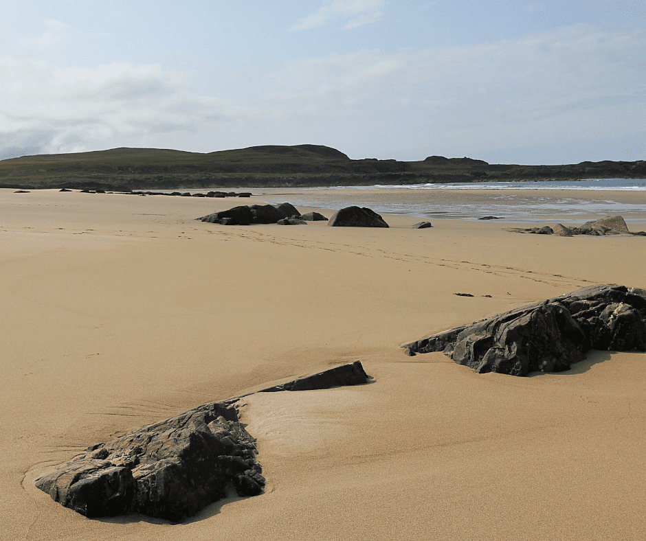 Saligo bay beach on Islay in Scotland