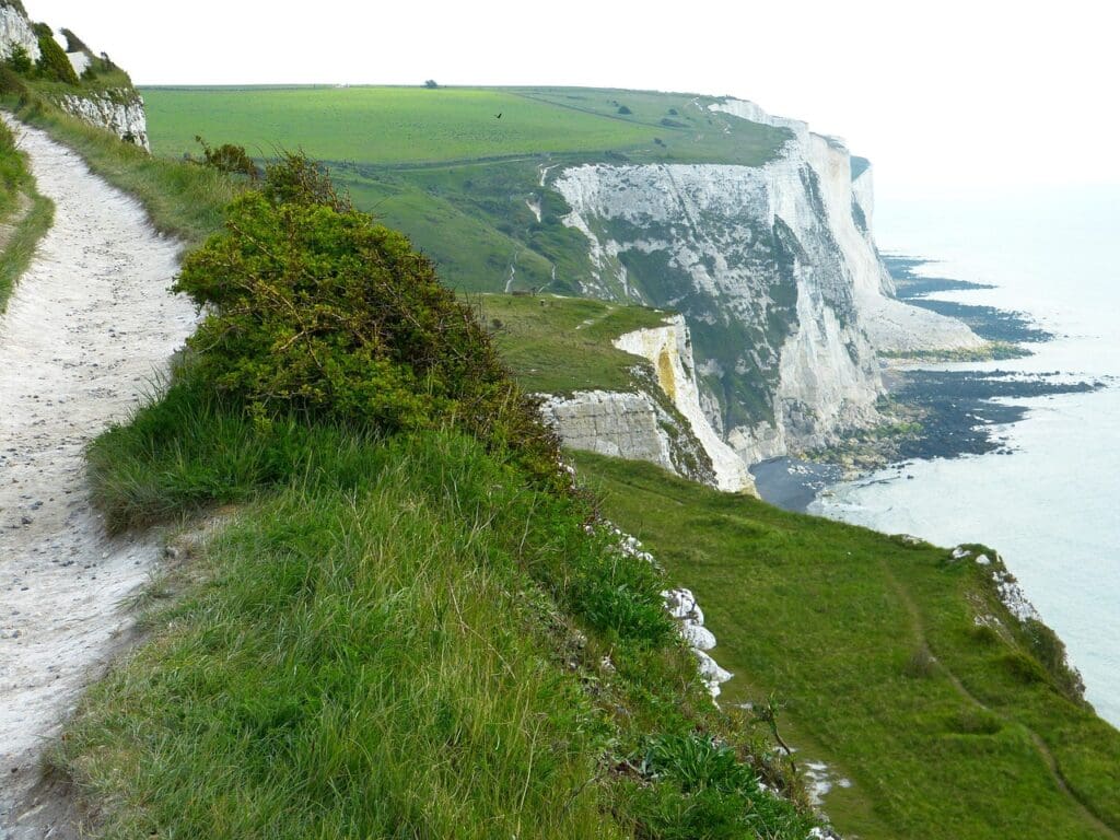 White cliffs of Dover, England